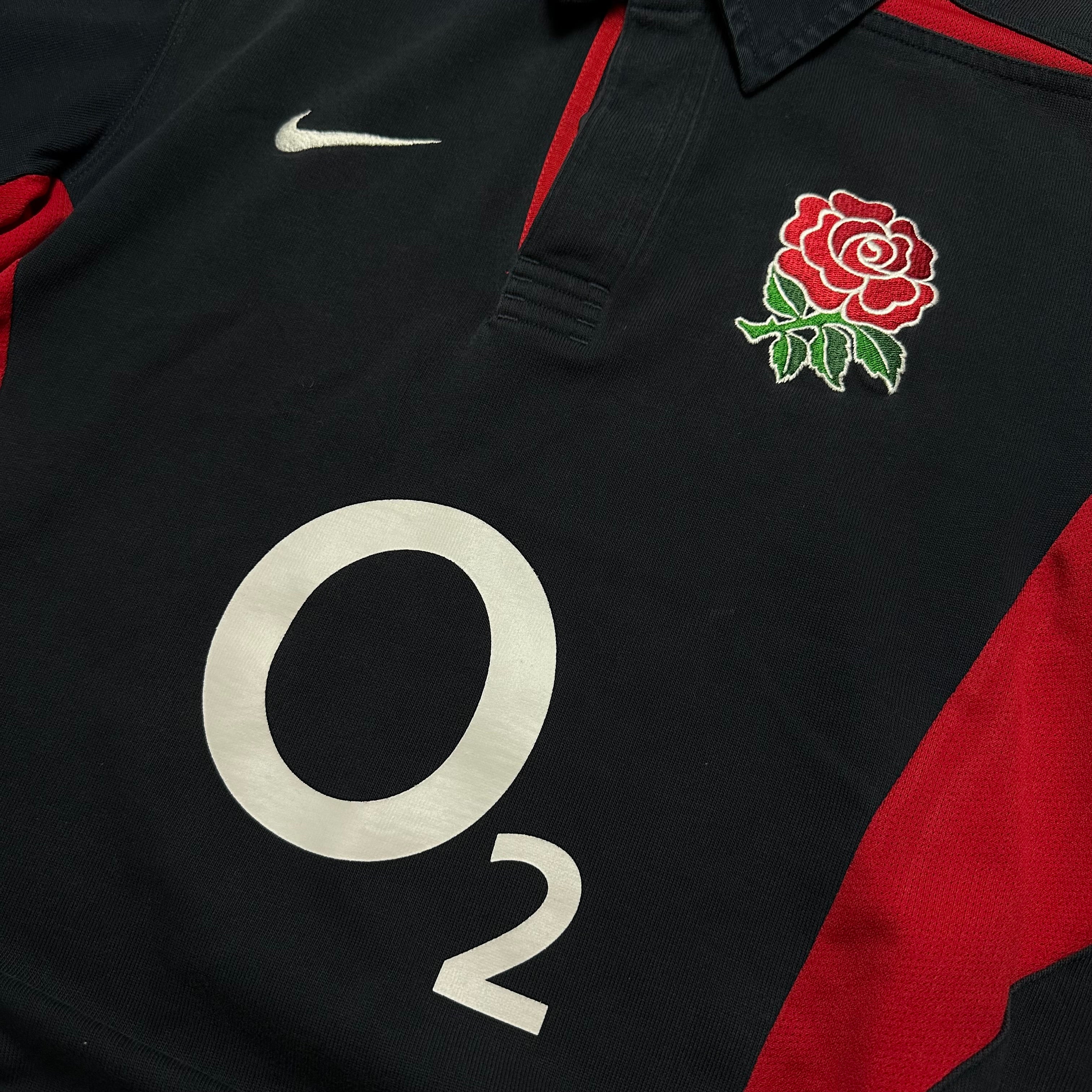 Vintage Nike O2 England Rugby Shirt 2009 (M)