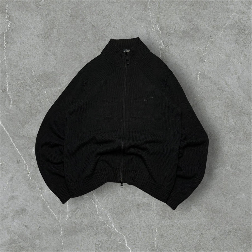 Vintage Armani Jeans Zipper Strickjacke (M)