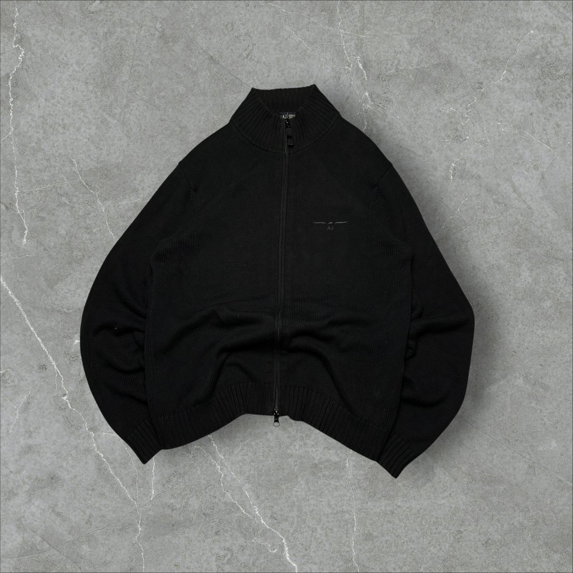 Vintage Armani Jeans Zipper Strickjacke (M)