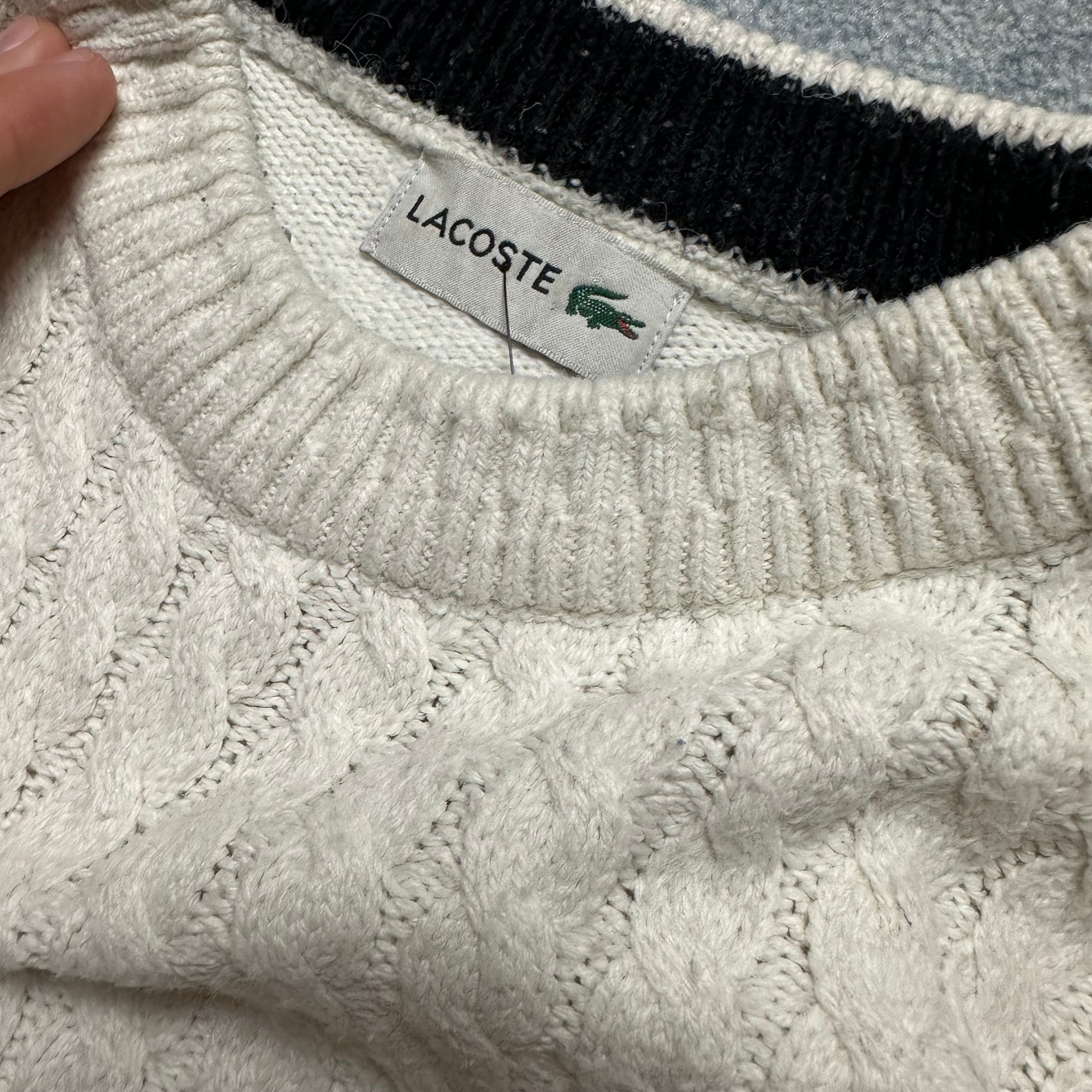 Vintage Lacoste Cable Knit Sweater (M-L)