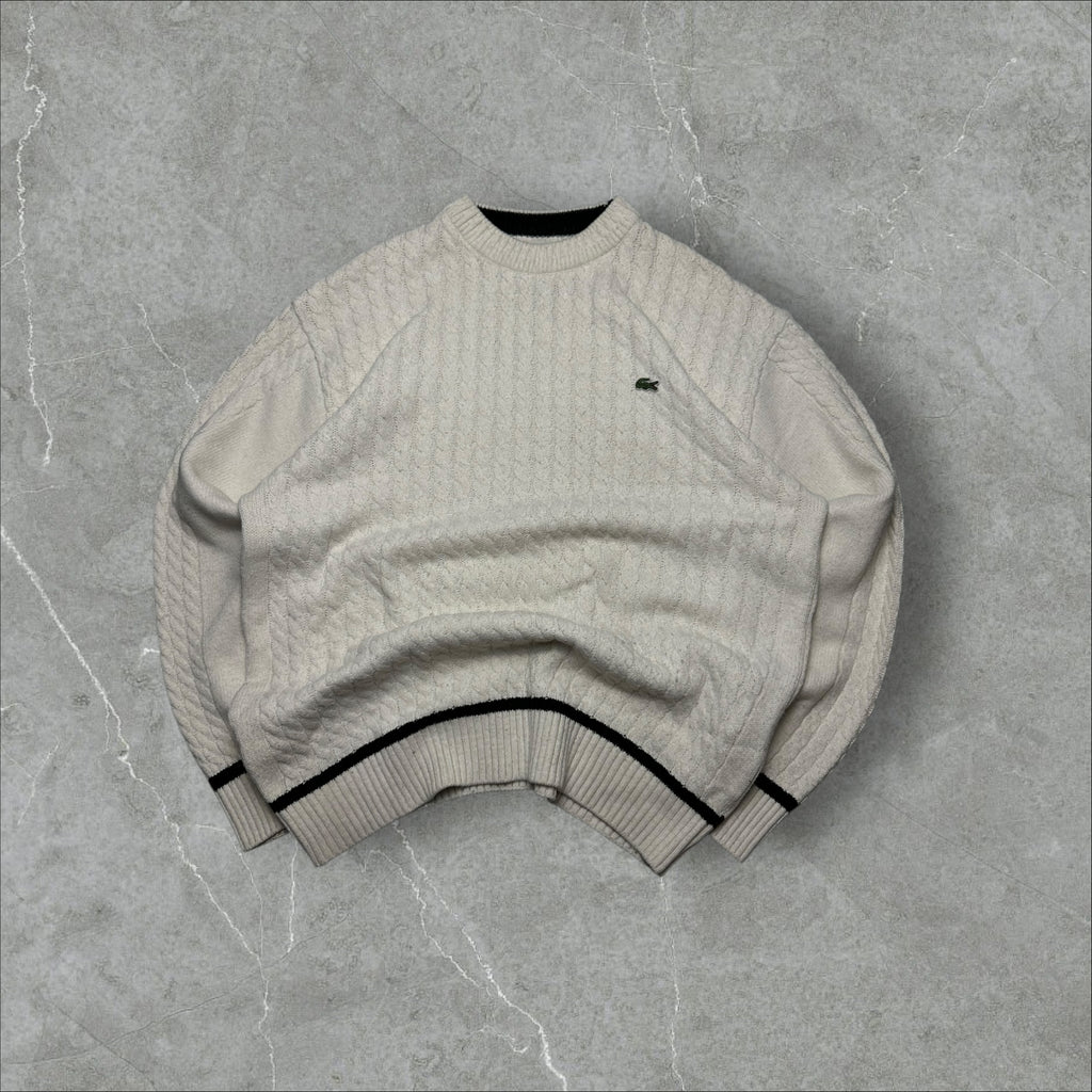 Vintage Lacoste Cable Knit Sweater (M-L)