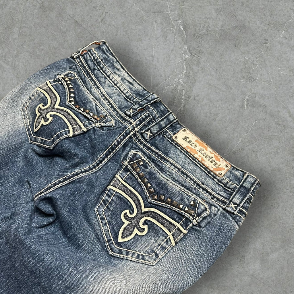 Vintage Rock Revival Bootcut Jeans Damen (M)