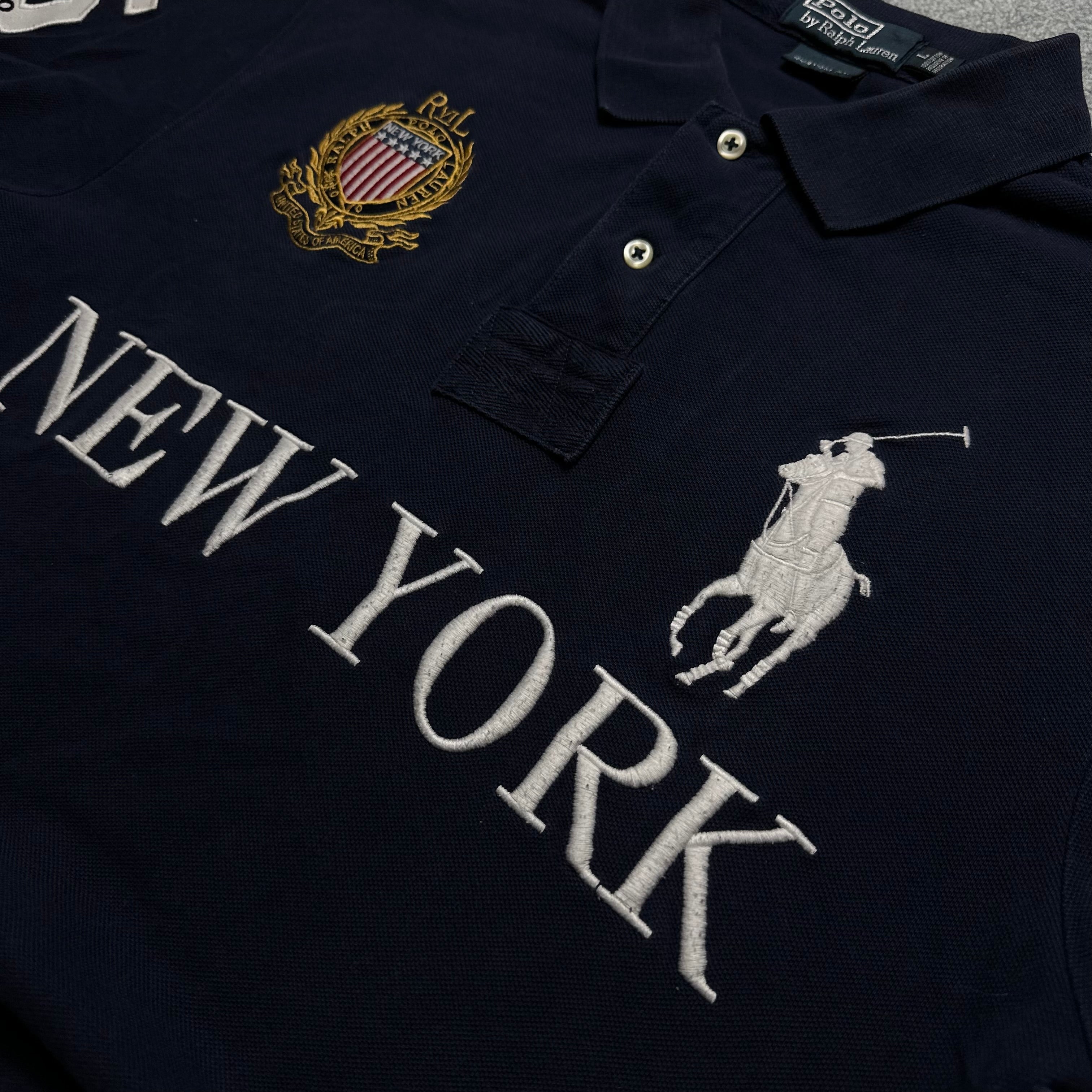 Vintage Ralph Lauren New York Big Pony Polo Shirt (L)