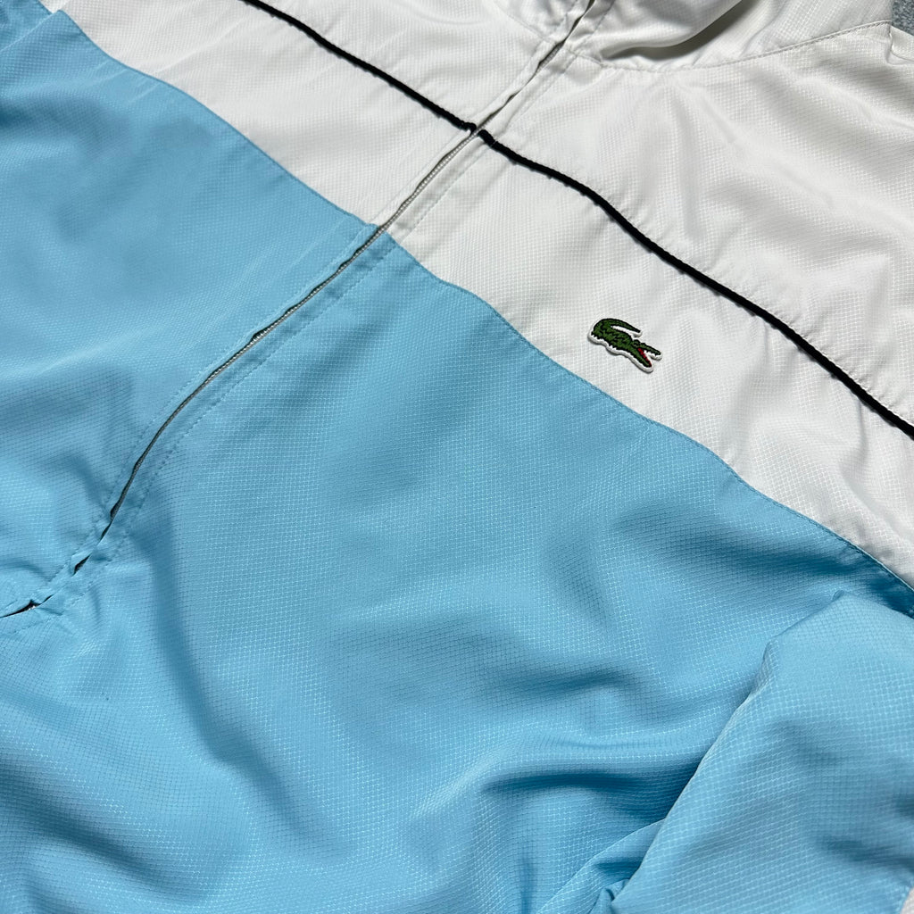 Vintage lacoste Trackjacket Hellblau Weiß (XL)