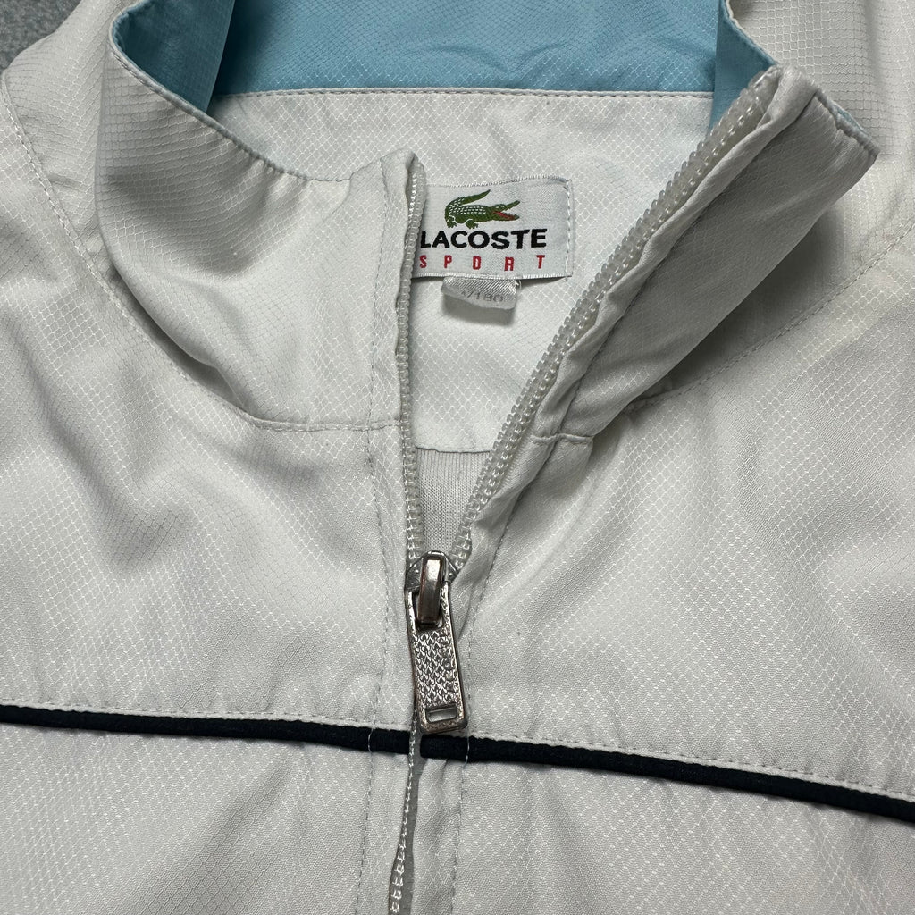 Vintage lacoste Trackjacket Hellblau Weiß (XL)
