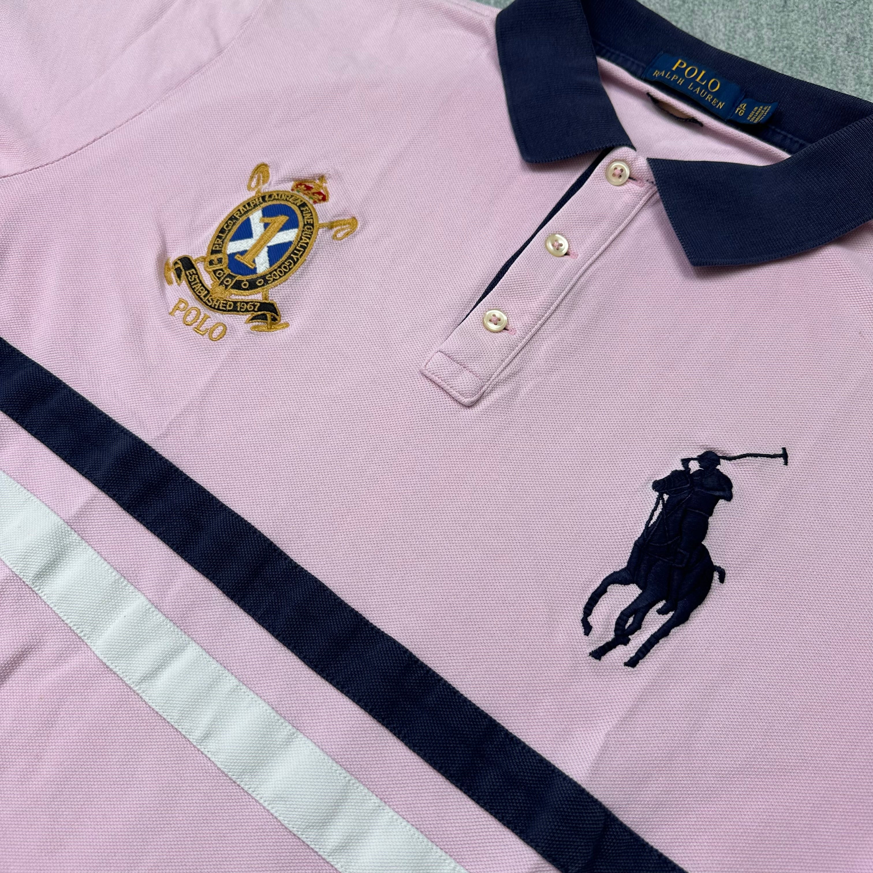 Vintage Ralph Lauren Polo Shirt Pink (L)