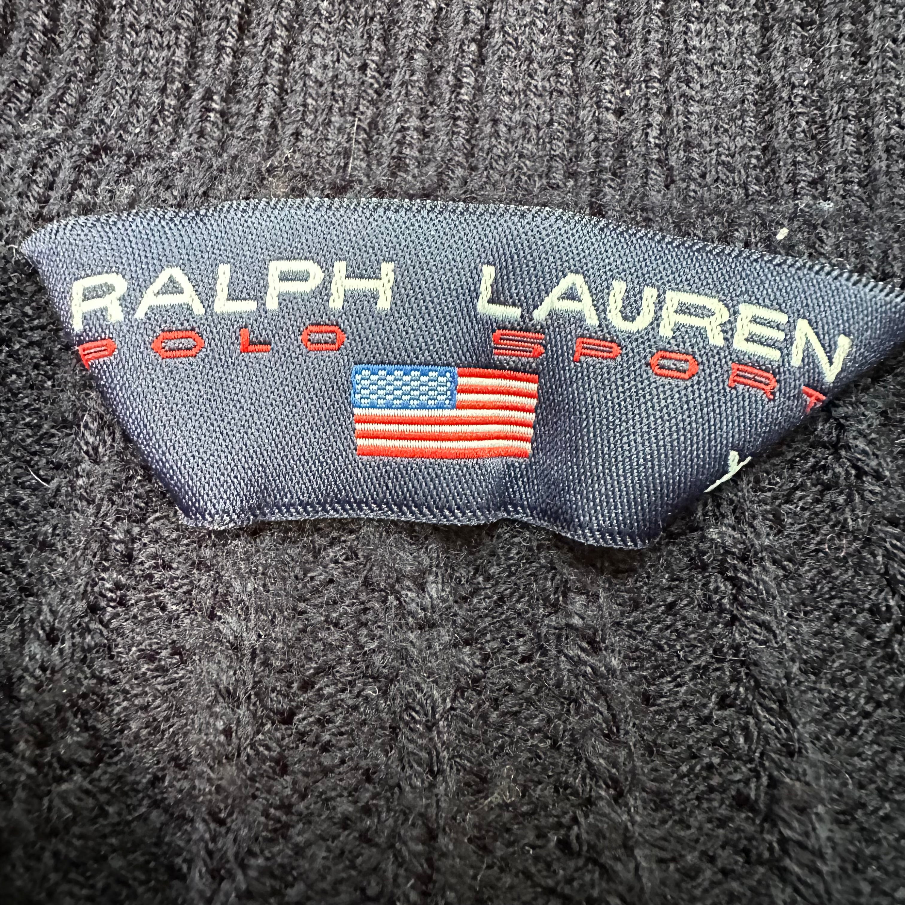 Vintage Ralph Lauren Polo Sports Strickjacke (XL)