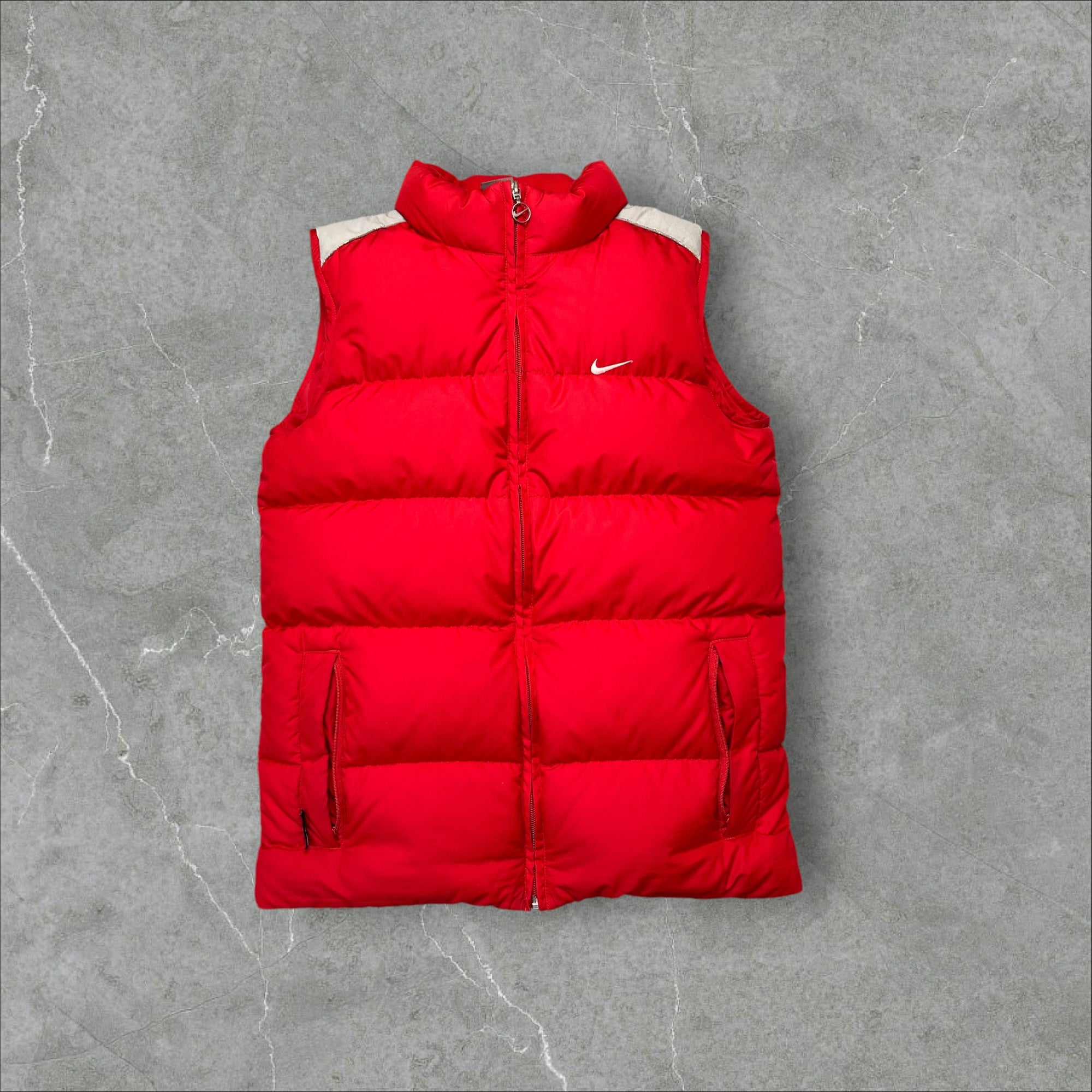 Vintage Nike Puffer Weste mit Backstitch (M)